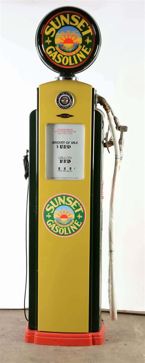 Lot Detail Bennett Series 500 Gas Pump Restored In Sunset Gasoline