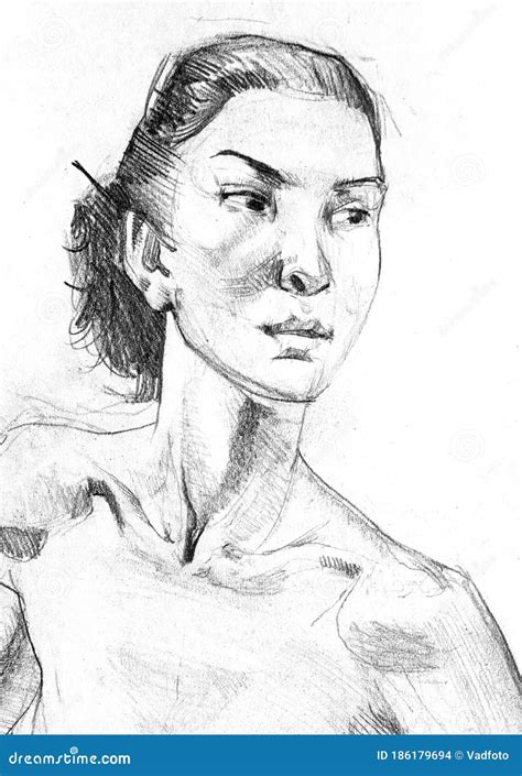 nude pencil drawing female figure drawing and illustration pencil