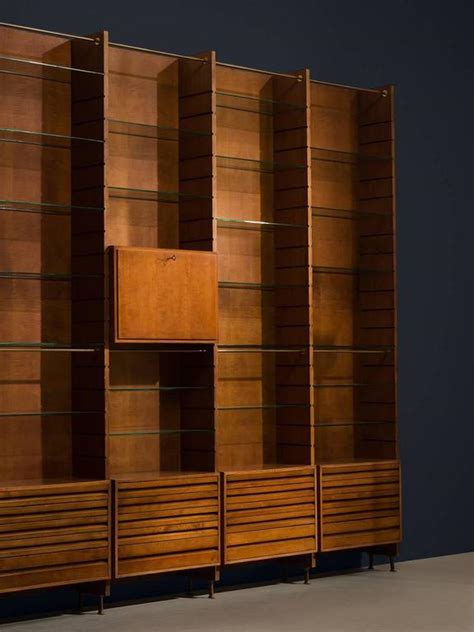 Studio Bbpr Large Library In Italian Walnut For Sale At 1stdibs