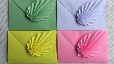 How To Make An Easy Origami Envelop Diy Paper Envelop With Leaf ලිපි