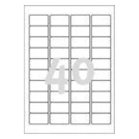 Avery L7781 25 Laser Crystal Clear A4 Labels 40 Per Page 457x254