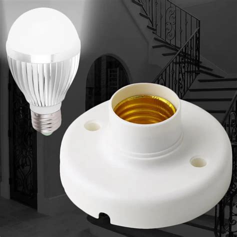 2022 New Useful E27 Round Plastic Base Screw Light Bulb Lamp Socket