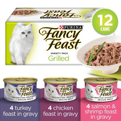 Bring the tastes of the ocean to your cat's dish with purina fancy feast classic seafood feast collection cat food. Fancy Feast Grilled in Gravy Wet Cat Food Variety Pack ...