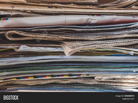 Pile Old Newspapers Image And Photo Free Trial Bigstock