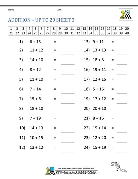 These free interactive math worksheets are suitable for grade2. Math Addition Facts 2nd Grade