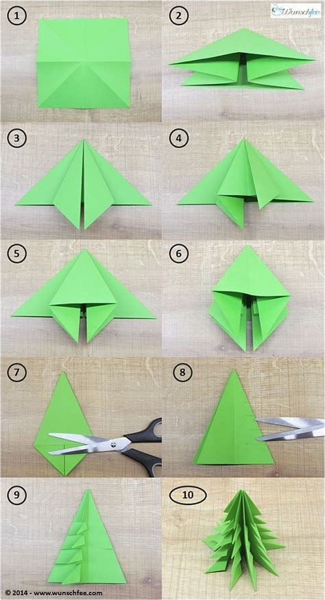 Sapin en origami 242 Árvores de natal decoradas Artesanato natalino