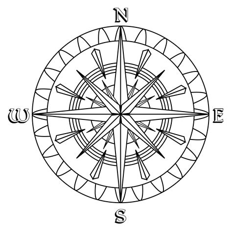 Compass Rose Coloring Page Best Of Pass Rose Coloring Pages Print