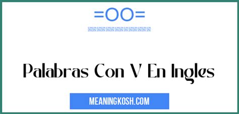 Palabras Con V En Ingles Meaningkosh