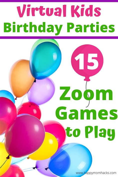 Try these 20 fun zoom games for kids with your students. zoom-6-birthday | Happy Mom Hacks