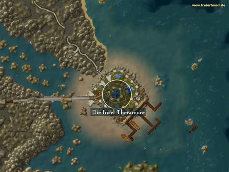 Die Insel Theramore Landmark Map And Guide Freier Bund World Of Warcraft