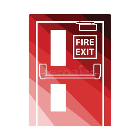 Fire Exit Door Icon Stock Vector Illustration Of Figure 200002140