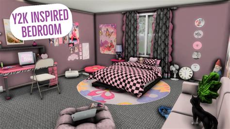 Y2k Inspired Bedroom ~ Sims 4 Speed Build Youtube