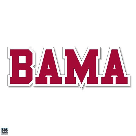 Bama Alabama 2 Bama Block Durable Sticker Alumni Hall
