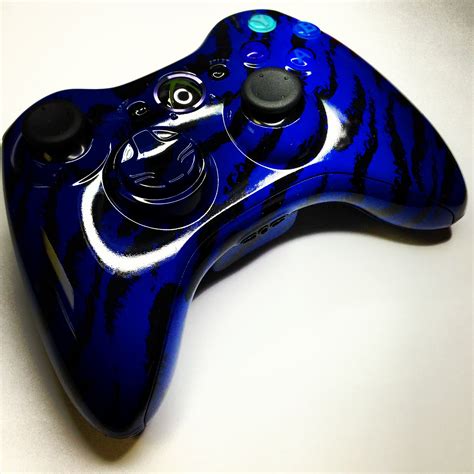A Custom Modded Blue Tiger Stripe Camouflage Rapid Fire Controller With