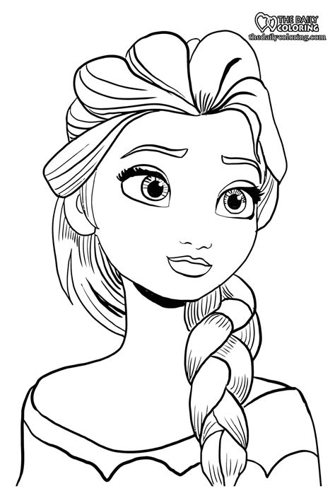 Elsa and Anna Coloring Pages [9 Pages] - The Daily Coloring