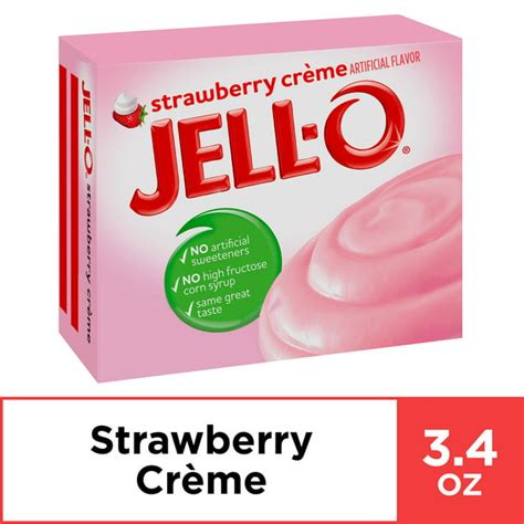 Jell O Strawberry Creme Instant Pudding Mix 34 Oz Box