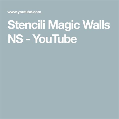 Pin On Magic Walls NS