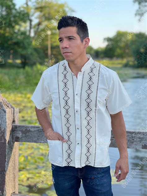 Mens Mexican Traditional Shirt Guayabera For Men Formal Etsy