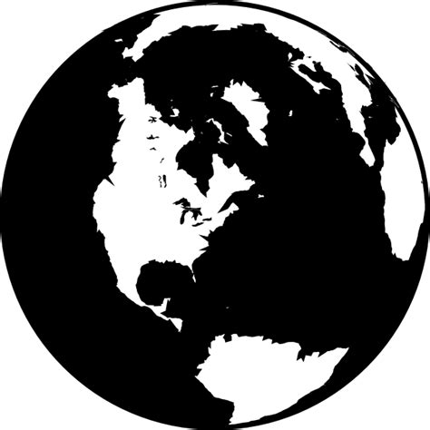 Black And White Globe Clip Art At Vector Clip