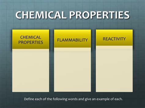 Ppt Chemical Properties Powerpoint Presentation Free Download Id