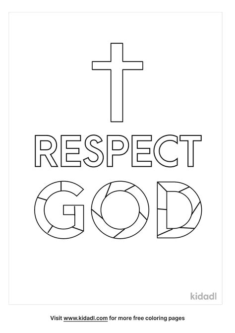 Free Respect God Coloring Page Coloring Page Printables Kidadl