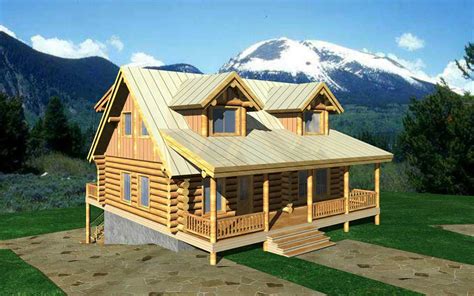 Log Cabin House Plan 2 Bedrooms 2 Bath 2591 Sq Ft Plan 34 125