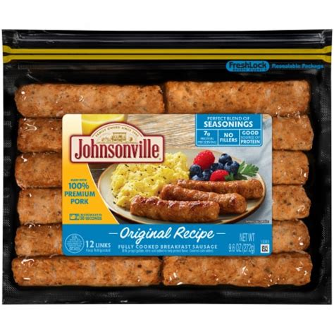 Johnsonville Fully Cooked Original Breakfast Sausage Links 12 Ct 9 6