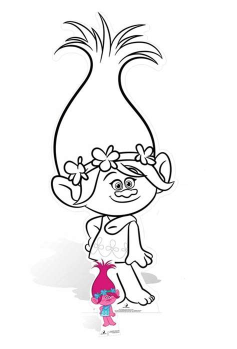 Princess Poppy From Trolls Cardboard Cutout Standee Standup