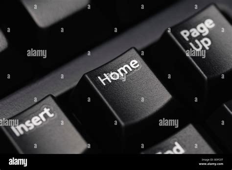 Computer Tastatur Nahaufnahme Zeigt Die Home Taste Stockfoto Bild