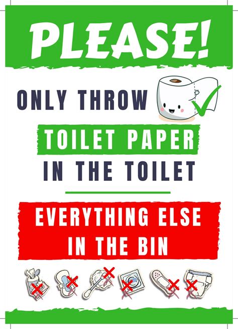 Free Printable Do Not Flush Signs
