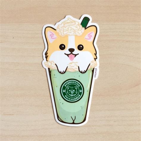 This is one of my favorite drawings we've done, because of all if you want to draw cute manga or anime characters, you'll want to learn how to draw adorable anime. Puppuccino Sticker | Corgi drawing, Cute animal drawings ...