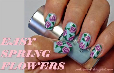 Rubibeauty Nail Art Easy Spring Flowers