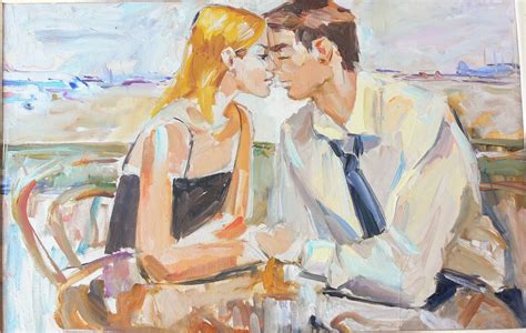 Romantic Couple Love Painting Pictures Modern Art Oil Painting Etsy Canada