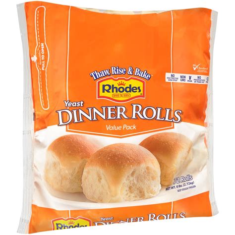 Rhodes Bake N Serv® Frozen White Dinner Rolls Dough 72 Ct Bag Walmart