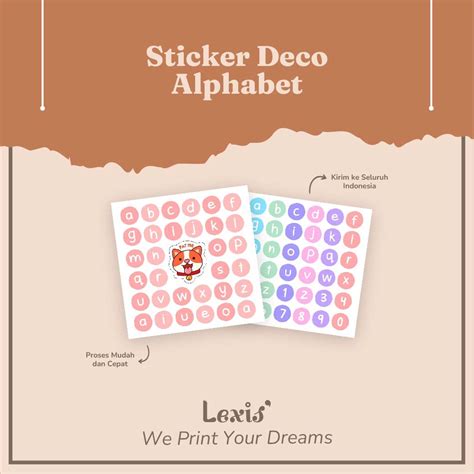 Jual Sticker Deco Alphabet Sticker Aesthetic Stiker Huruf Deco Sticker Stiker Alfabet