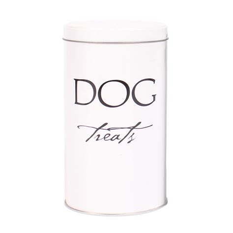 Harry Barker White Classic Treat Canister for Dogs | Petco