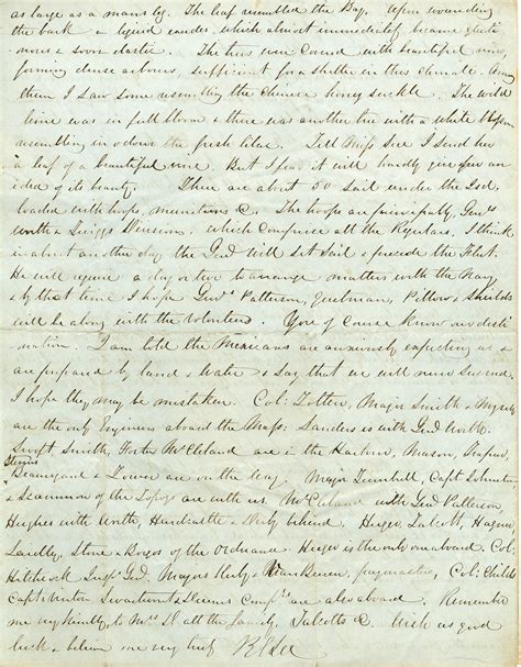 Letter From Robert E Lee To Dear Major February 2 1847