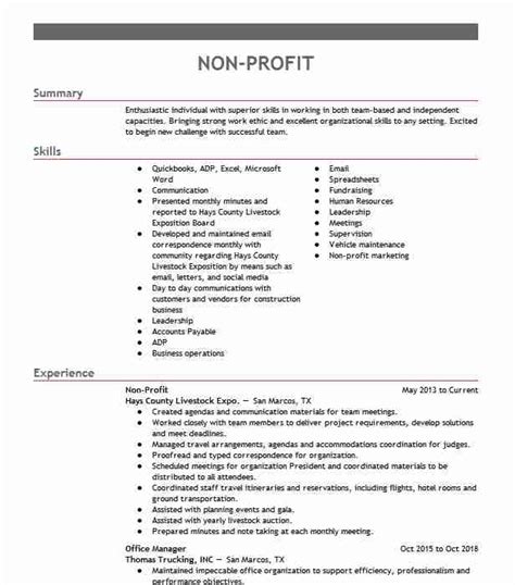 The board sets rules and regulations, oversees finance and strategic plans and hires executive staff. Accountant, Non Profit Resume Example Interlock Media, Inc ...