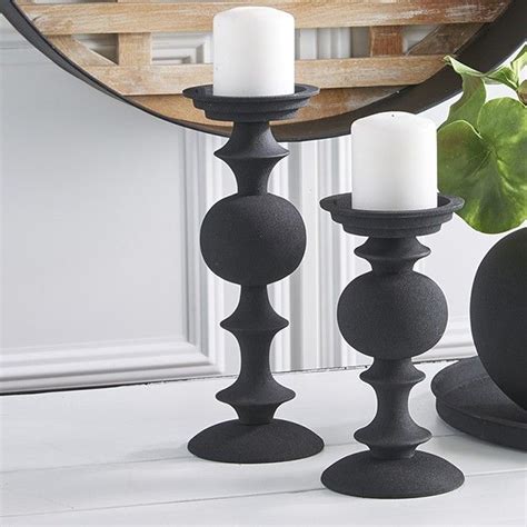 Matte Black Candle Holders Set Of 2 Black Candle Holders Candle
