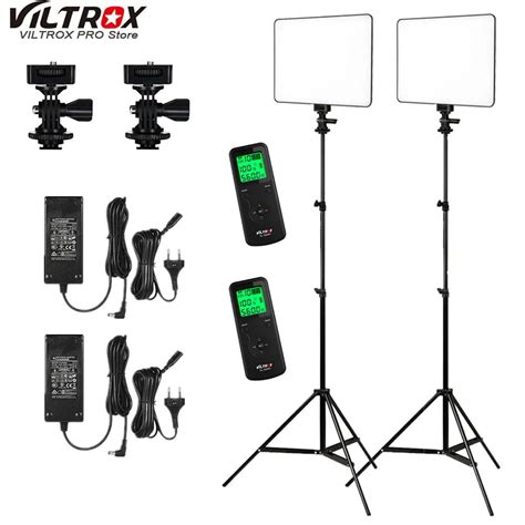 VILTROX X VL Ultra Thin Dimmable Bi Color LED Video Light Kit K K CRI X