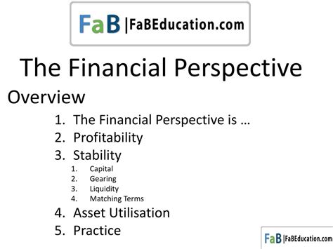 Ppt The Financial Perspective Powerpoint Presentation Free Download