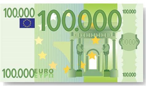 Ich würde gern euro scheine ausdrucken und auf das kostüm kleben (für maskenball). Der 100.000 Euro Schein der Zukunft? (Symbolbild ...