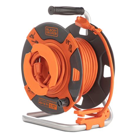 Buy Black + Decker Reverse Retractable Extension Cord Reel, 50 ft