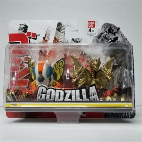 2018 Godzilla Chibi King Ghidorah And Mothra Mini Figure 2 Pack Bandai