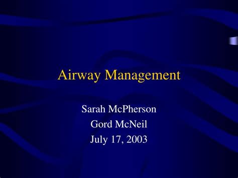 Ppt Airway Management Powerpoint Presentation Free Download Id6722681