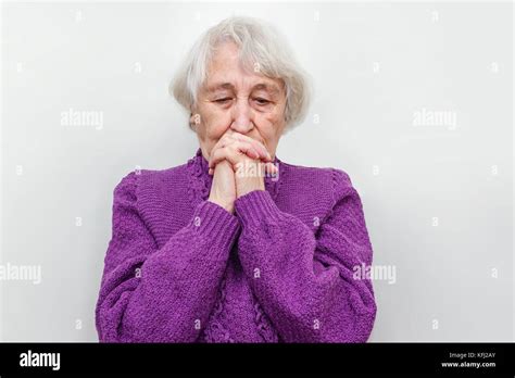 The Melancholy Senior Woman Stock Photo Alamy