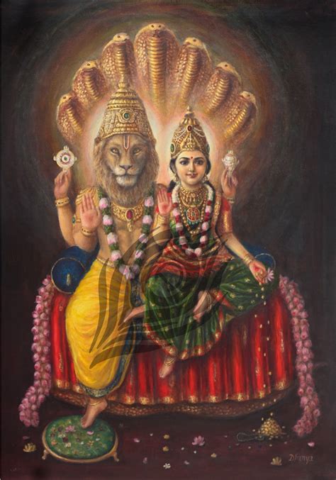 Lakshmi Narasimha 2 Art By Dhanya