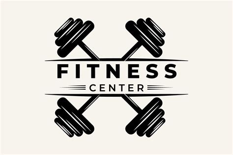 Fitness Center Dumbbell Gym Logo Vintage Graphic By Hfz13 · Creative