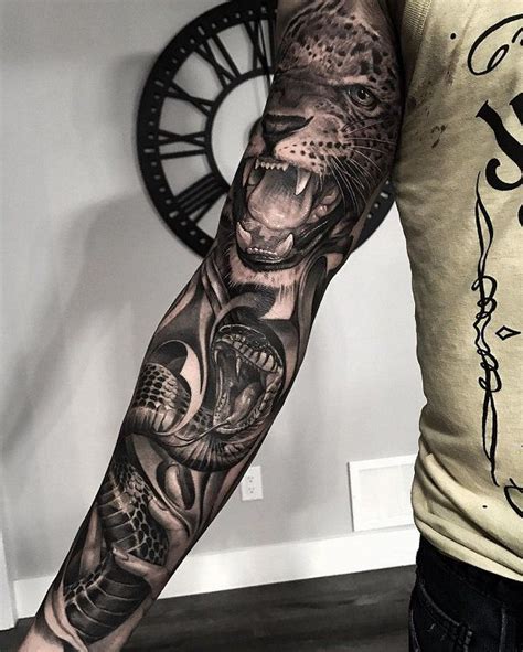 Realistic Tattoos By Greg Nicholson Cuded Arm Sleeve Tattoos