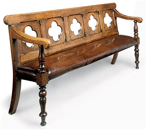 A Victorian Oak Hall Bench Of Gothic Style Late 19th Century